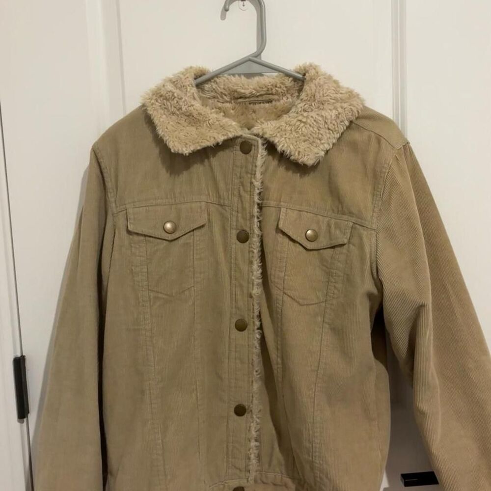 Vintage Fascia Women's Tan Fur Lined Jacket